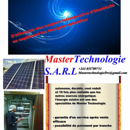 Master technologie RDC Leader en énergie Electrique à Lubumbashi